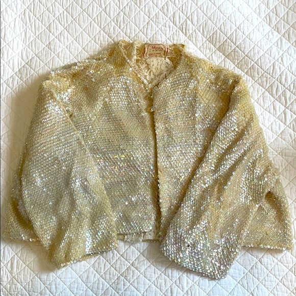 Vintage Bolero Sequin Jacket - Picture 1 of 10